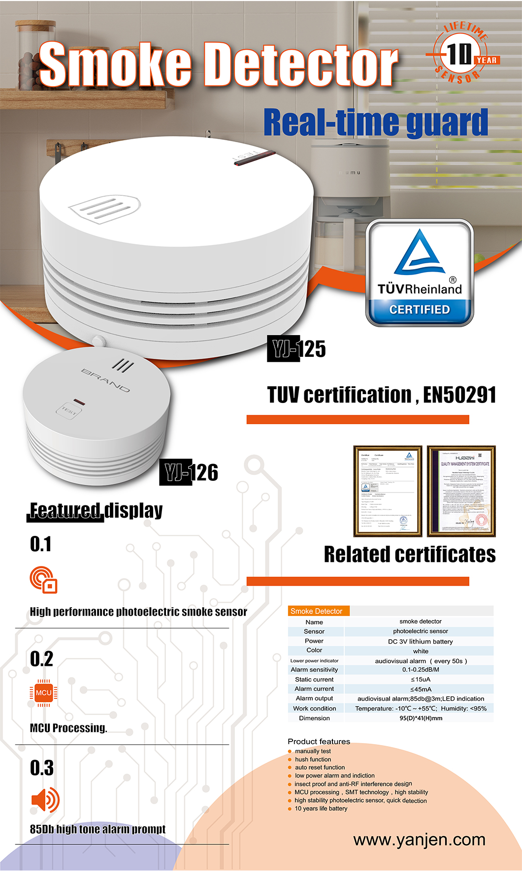 Smoke Alarm YJ-125